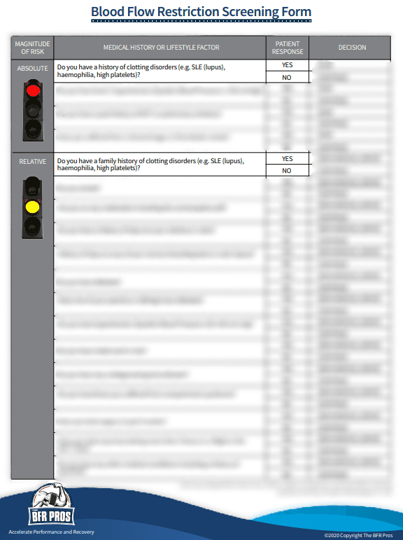 BFR Patient Screening Form preview